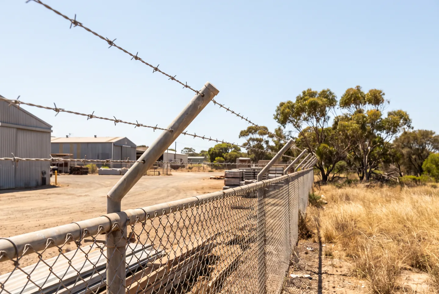 Barbed wire security fencing