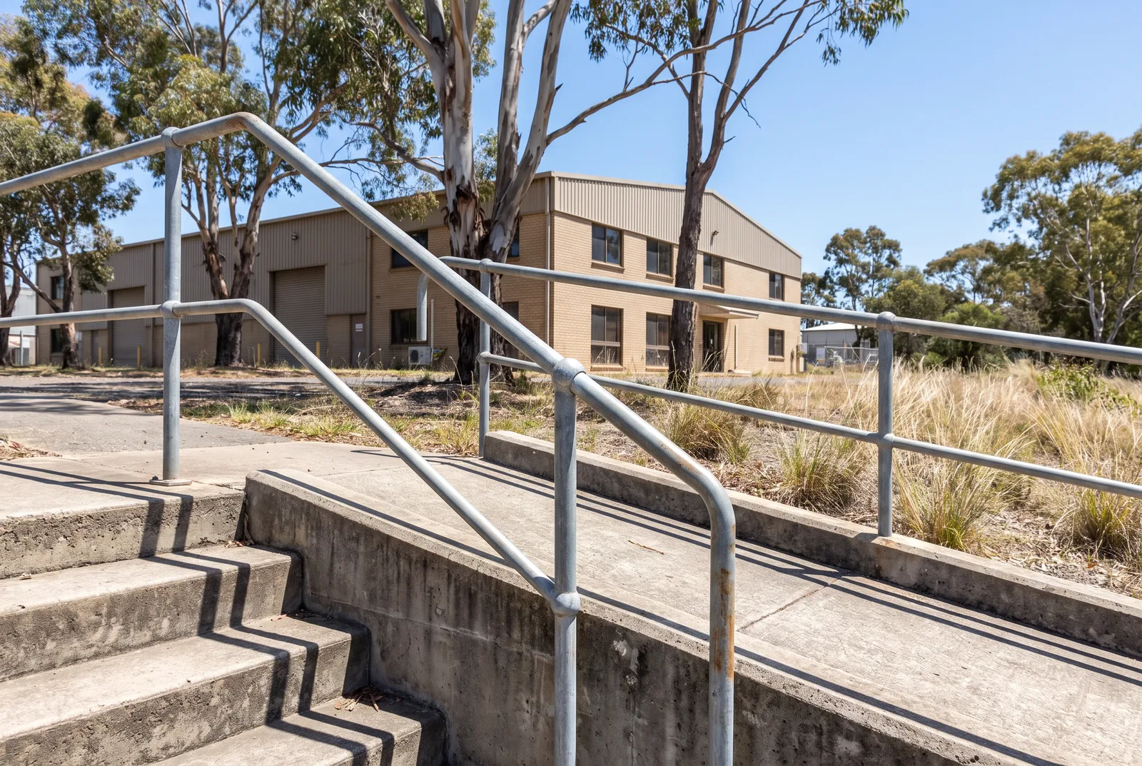 Galvanised pipe handrails